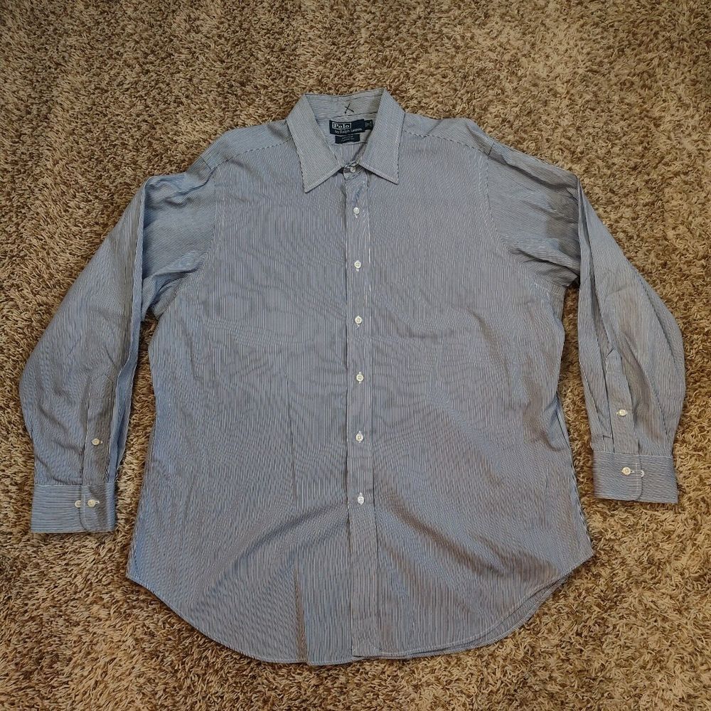Polo Ralph Lauren Men Sz 17 34-35 Andrew Classic Fit Long Sleeve Button Up - Picture 2 of 10